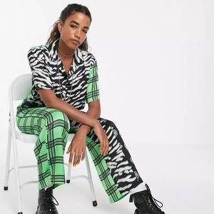 ASOS Lime Green and Black Matching Set Size 4